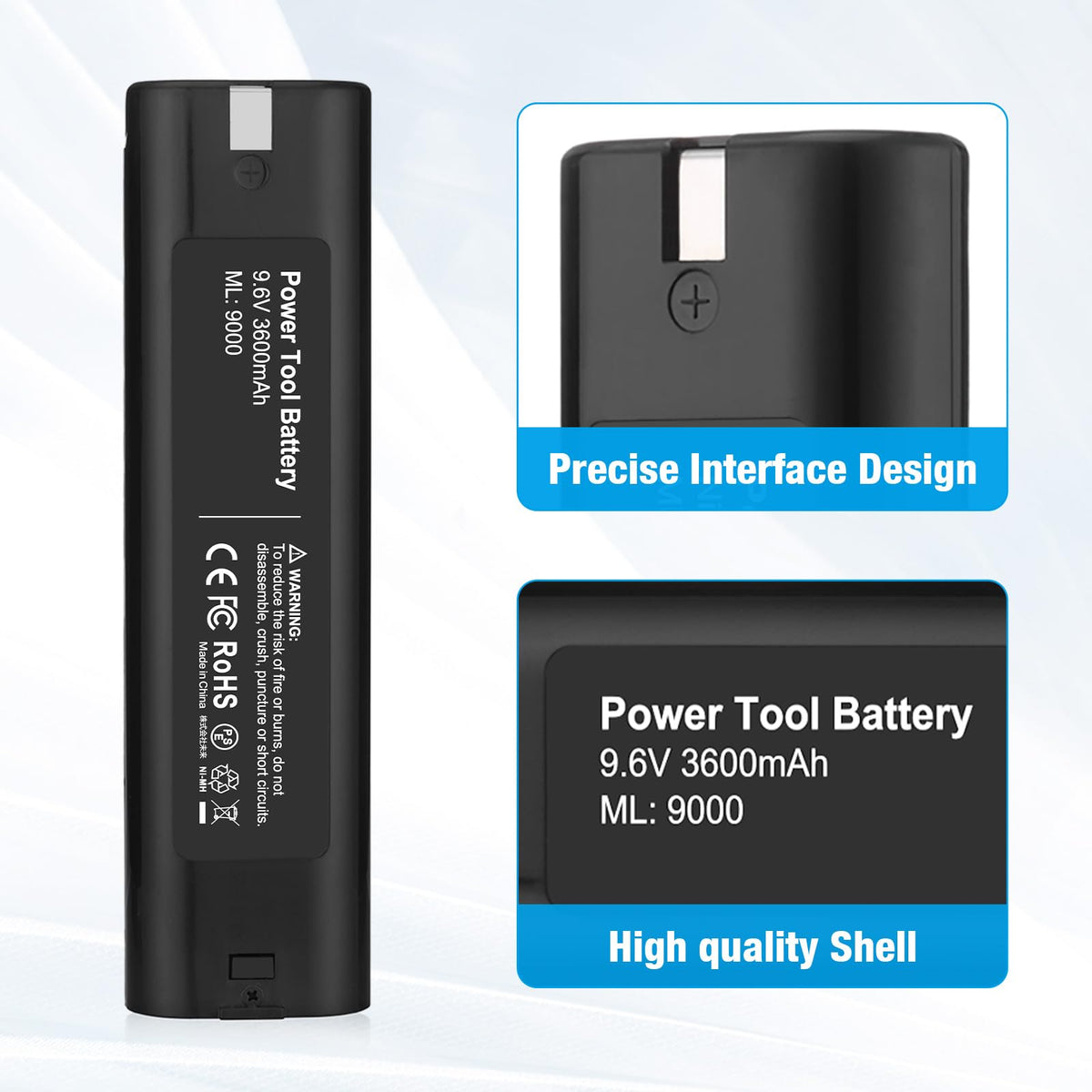2 Pack Opgraderet 9.6V 3.6Ah Batteri Erstatning til Makita Trådløse Værktøjer