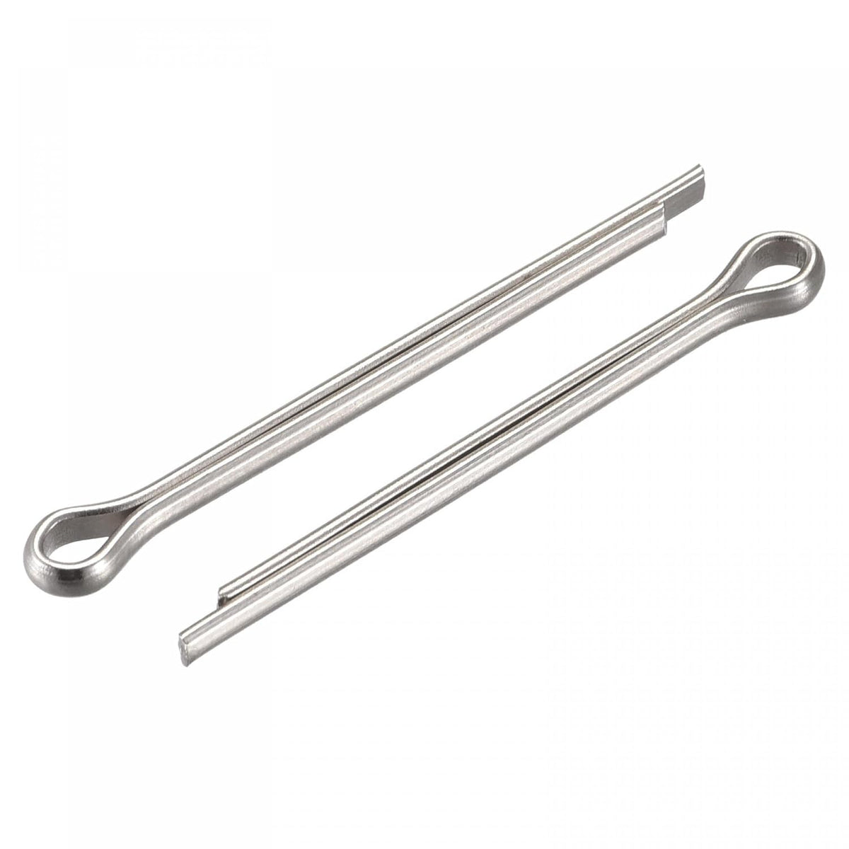 Split Cotter Pin, 2.5mm x 30mm Stainless Steel Clip Fastener Fitting for Automotive, Mechanics, Silver Tone, 60Pcs