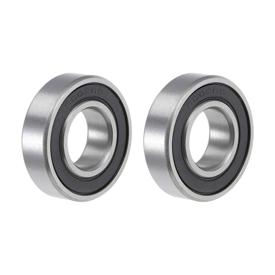 6002-2RS Deep Groove Ball Bearing 15x32x9mm Double Sealed ABEC-1 Bearings 2-Pack