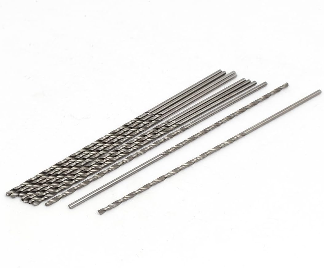 1.6mm Dia 100mm Length HSS Straight Shank Twist Drill Bit Drilling Tool 10pcs