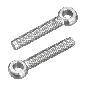 4Pcs M5 x 30mm Lifting Eye Bolts, 304 Stainless Steel Machinery Shoulder Swing Bolt Lifting Ring Eyebolt for Pipeline Gate Valves, Building Steel Pipe Fasteners, Silver