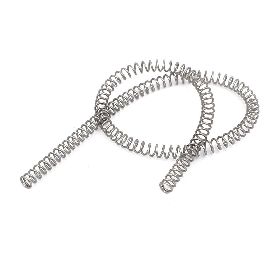 Compression Spring,304 Stainless Steel,5mm OD,0.7mm Wire Size,305mm Free Length,Silver Tone