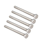 a16032800ux0962 M8 x 110 mm 1.25 mm Thread Pitch Stainless Steel Hex Head Bolts (Pack of 5)
