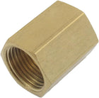 Gold Tone Brass 3/8" PT Thread Diameter Connector Nut Hex Rod Coupling