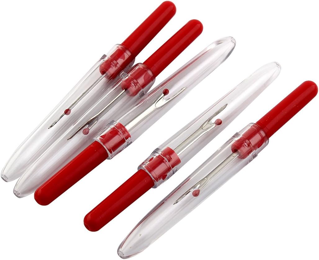 LinkMejor Plastic Handle Metal Household Sewing Quilting Stitch Thread Seam Ripper Cutter 5pcs