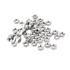 Hex Nuts, M5x0.8mm Metric Coarse Thread Hexagon Nut, Carbon Steel, Pack of 50 (Silver Tone)