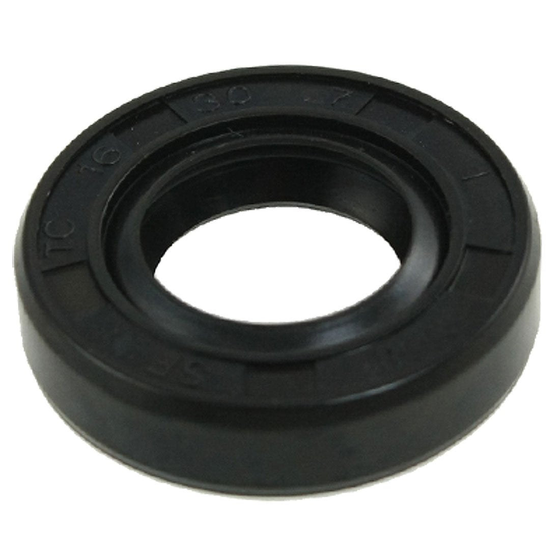 Metric Rotary Shaft Oil Seal 16x30x7mm TC Double Lips Rubber, Black