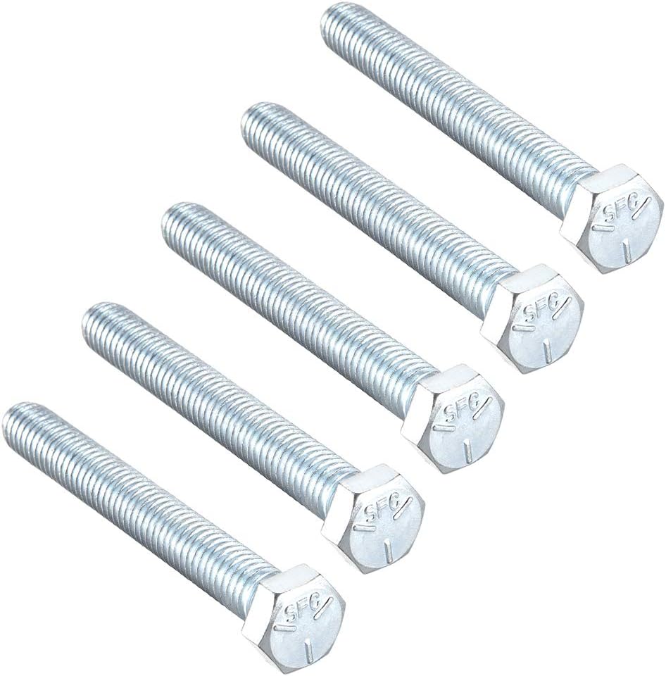 Hex Head Screw Bolts Carbon Steel 3/8"-16x3'' Fastener Grade 5 UNC Black 5pcs