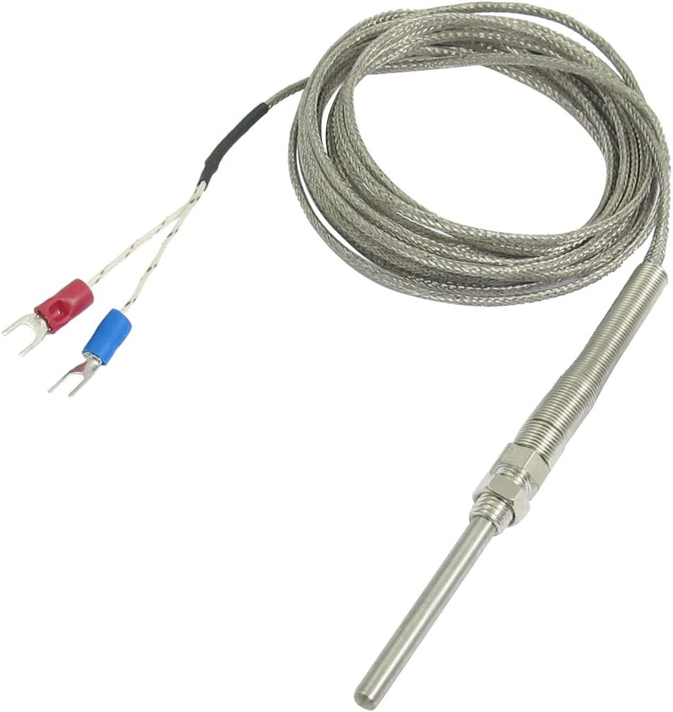 K Type 50x5mm 500C Probe Thermocouple Temperature Sensor Cable 9.8ft 3 Meters