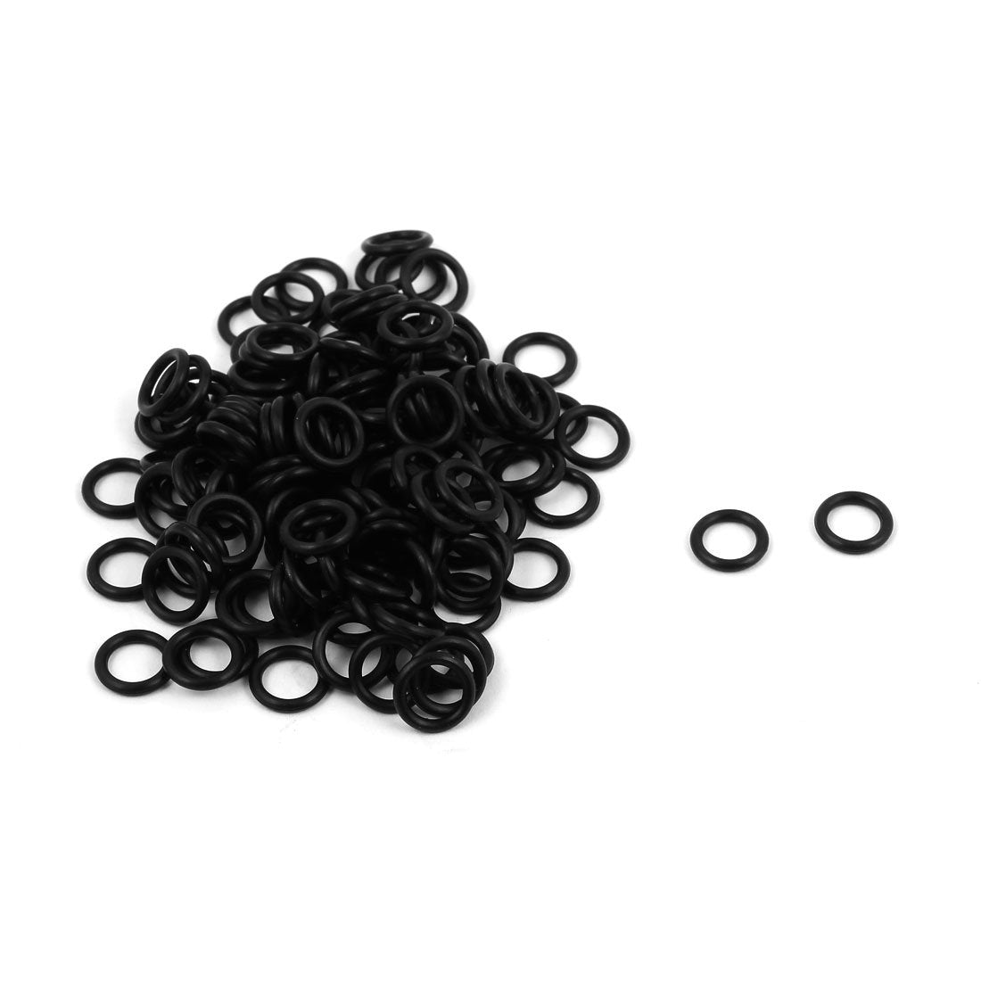 100Pcs 5mm Inner Dia Nitrile Rubber O-Rings Heat Resistant Sealing Grommets Black