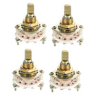 4Pcs 10Pin 2P4T 2 Pole 4 Position Selectable Single Deck Band Selector Rotary Switch