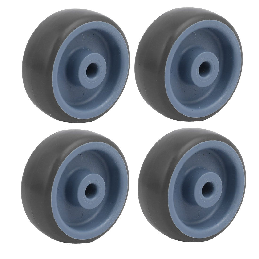 2-inch Diameter TPR Wheel 6.35mm Bore Trolley Caster Pulley Roller 4pcs