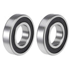 LinkMejor 6208-2RS Deep Groove Ball Bearings Z2 40mm X 80mm X 18mm Double Shielded Carbon Steel 2pcs