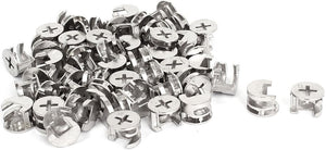 Furniture Hardware 15x11mm Connection Eccentric Wheel Connectors 50pcs