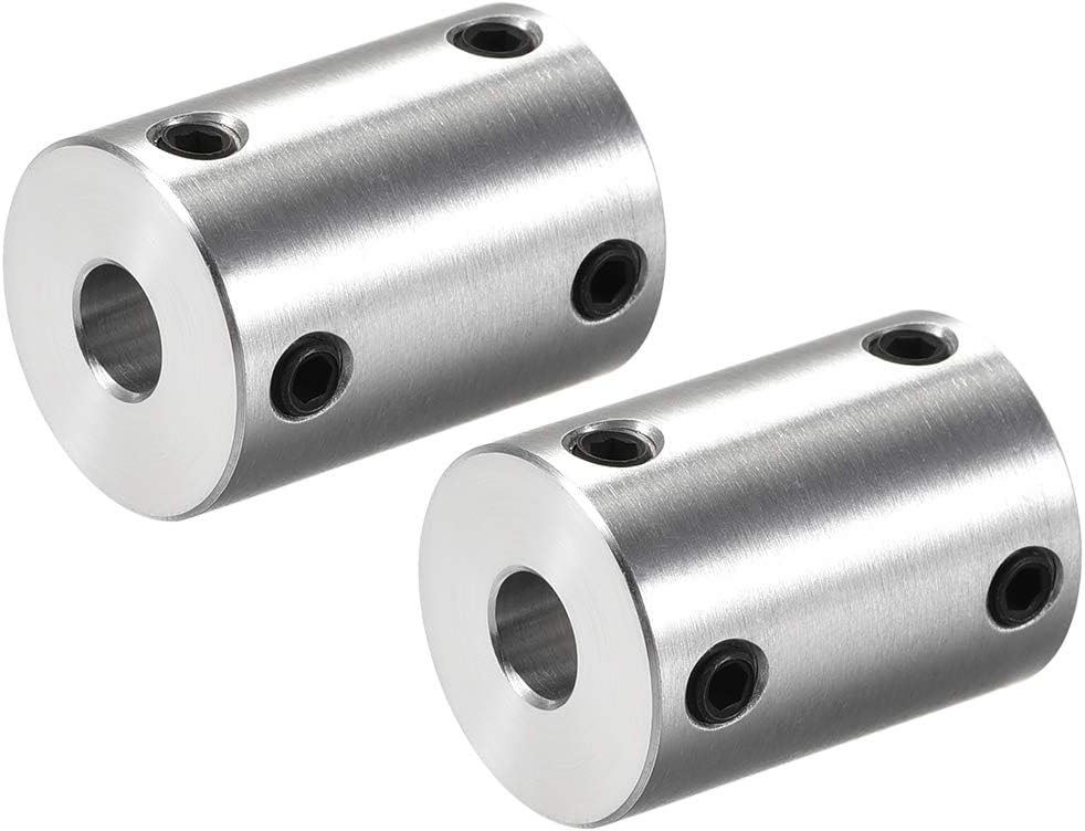 6mm to 8mm Bore Rigid Coupling Set Screw L25XD18 Aluminum Alloy,Shaft Coupler Connector,Motor Accessories,2pcs