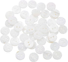 50 Pcs Natural Shell Buttons, 2 Hole Mother of Pearl Buttons 11.5mm Sewing Buttons Sewing Craft Buttons for Shirt Sewing DIY Crafts Decoration, White