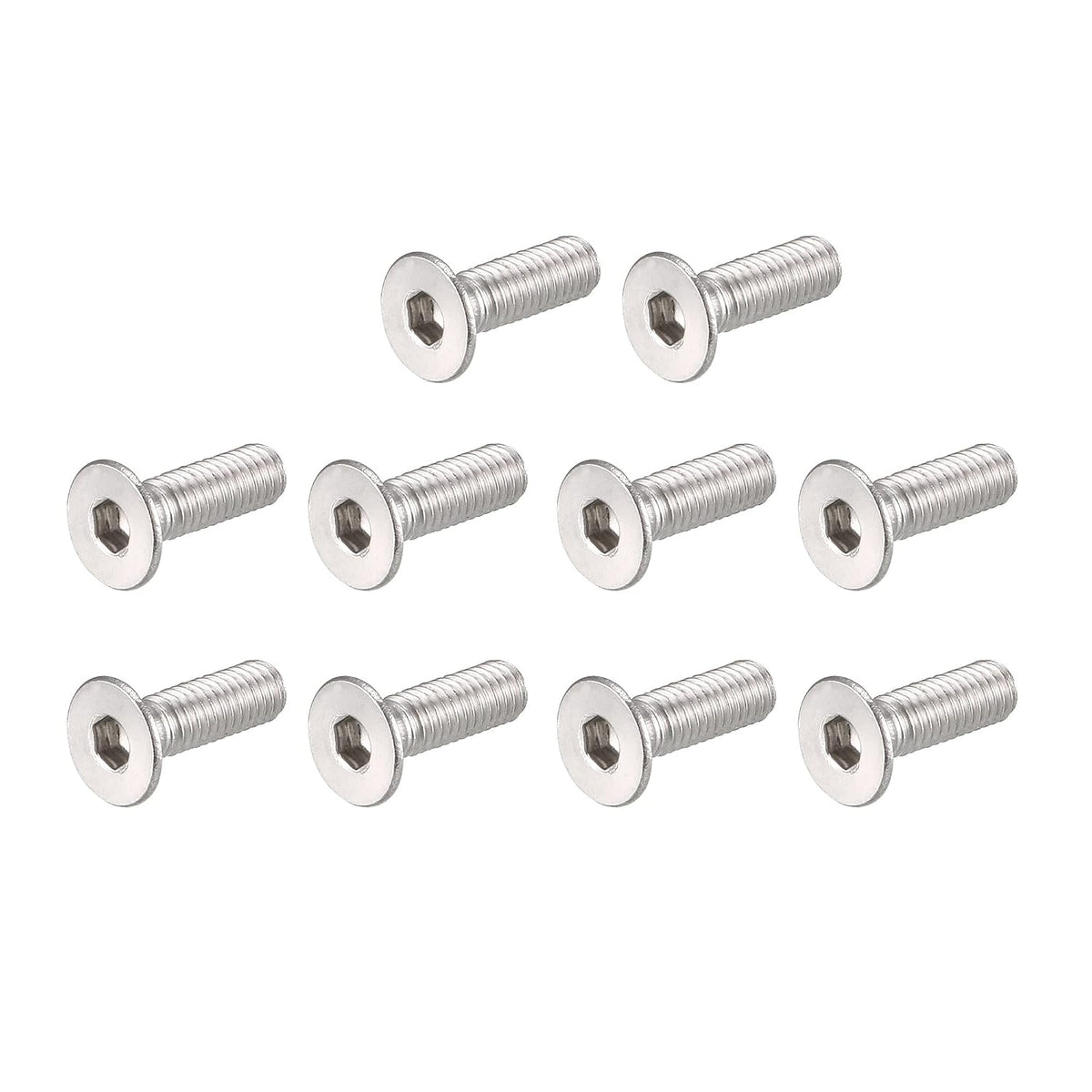 M3 x 10mm Metric Hex Socket Countersunk Flat Head Screw Bolts 100PCS