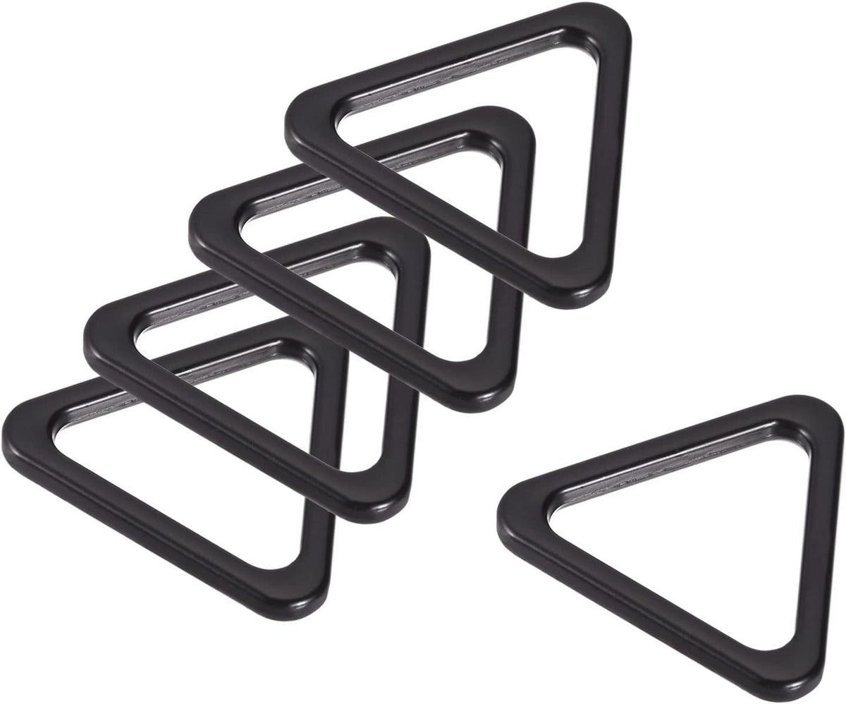 LinkMejor Metal Triangle Ring Buckle 20mm(0.79") Inner Width for DIY Matt Black 30pcs