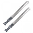 Square Nose End Mill, 4mm Tip Dia Solid Carbide AlTiN Coated CNC Router Bits 2 Flute Spiral Milling Cutter HRC45 with 4mm Shank 50mm (2-inch) Length, 2pcs