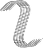 4Pcs Vlees Hooks 7.9 Inch 10mm RVS Rookhaak Slagerhaak Vleesverwerking Slagerhaak Hanger Hooks voor Roken, Grillen, Varken, Rib, Barbecue