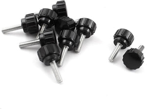 10pcs M4 x 15 x 15mm Black Clamping Knobs Handle for Machinery Lathe