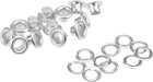 Grommets Eyelets with Washers Kit, 7 x 3.5 x 4mm Copper Grommet for DIY or Craft Projects Silver Tone 100 Set