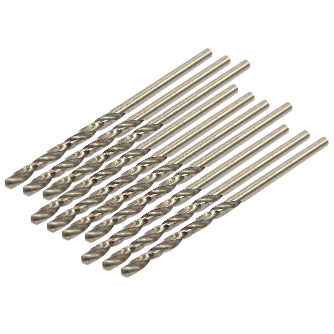 2.2mm Dia 28mm Flute Cobalt High Speed Steel Twist Drill Bit 10pcs