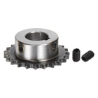 ISO/DIN 06B-1 Roller Chain Sprocket B Type 25mm Bore, 3/8" Pitch, A3-Steel Single Strand Roller Sprocket Hardened 23 Tooth