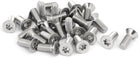 M6x16mm 304 Stainless Steel Flat Countersunk Head Torx Screws Silver Tone 30pcs