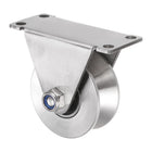 1pcs V Groove Track Wheel, 2.68" 201 Stainless Steel Sliding Gate Double Bearing Rollers with Bracket for Inverted Track, Industrial Machines