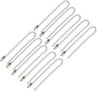 Stainless Steel Bead Ball Chain Keychain 2.4mm by 6 Inches 10pcs