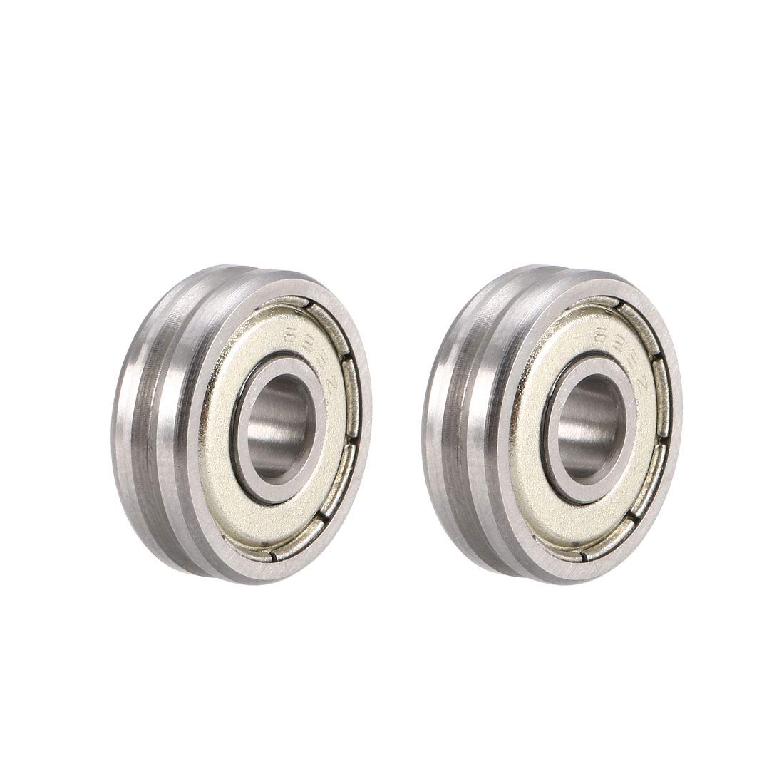 V625ZZ Deep V Groove Guide Ball Bearings 5mmx16mmx5mm Double Metal Shielded (GCr15) Chrome Steel Bearings 2pcs