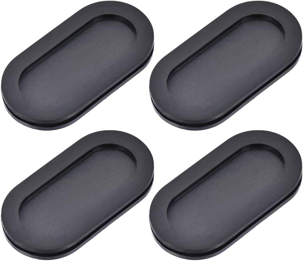 Wire Protector Oil Resistant Armature Oval Rubber Grommets 25x55mm Mounting Dia 4Pcs