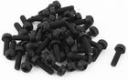 M3 x 10mm Nylon Phillips Cross Pan Head Machine Screws Black 50 PCS