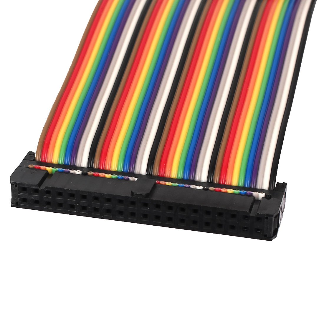 Kabel Karet Berwarna Rainbow, Panjang 50cm, 40 Pin, 40 Jalur, Konet IDC, 2 Buah