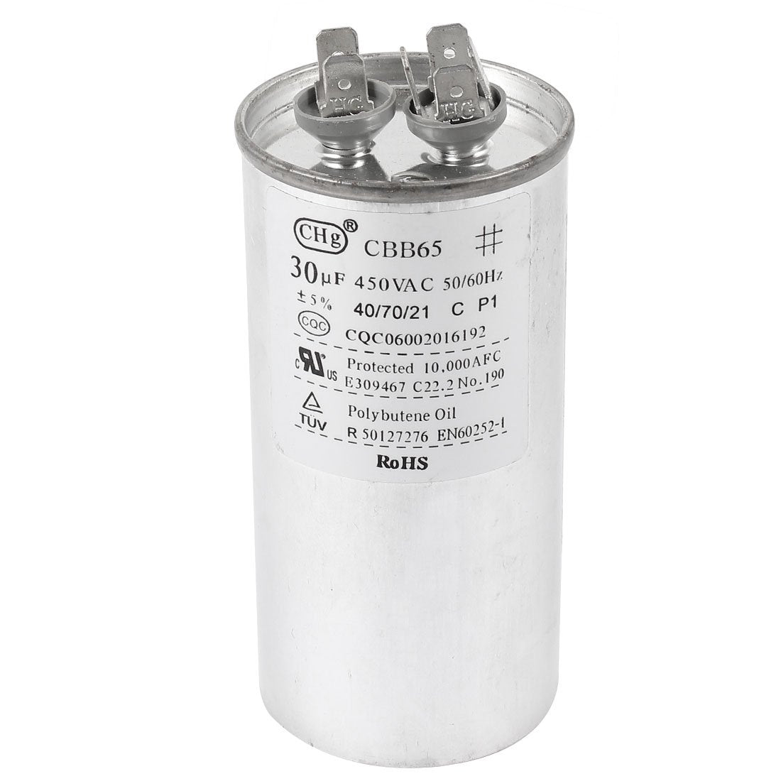 a14062800ux0093 AC450V CBB65 30uF Cylindrical Motor Run Capacitor for Air Conditioner