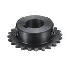 #35 Chain Roller Sprocket B Type, 1" Bore 24 Tooth Single Strand Chain Sprocket, Carbon Steel, Keyway with Set Screws