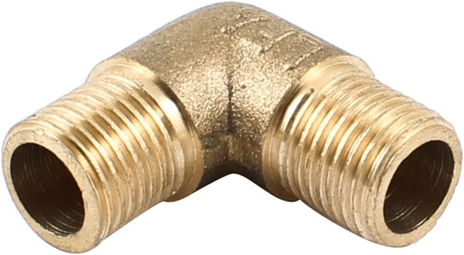 Brass 90 Degree Elbow 1/4" PT Male to 1/4"PT Male Pipe Fitting Coupler