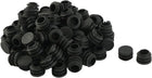 Plastic Round Tube Inserts End Blanking Caps 19mm Dia 100 Pcs Black