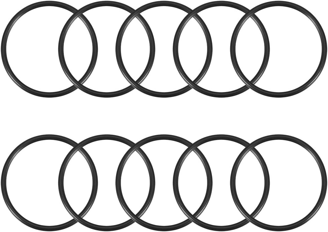 Nitrile Rubber O-Rings 42mm OD 38mm ID 2mm Width, Metric Sealing Gasket for Automotive Machine Plumbing, Pack of 10