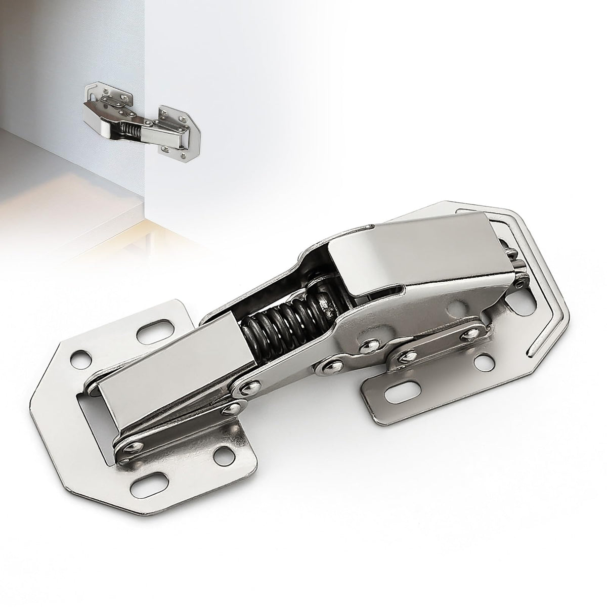 LinkMejor Hidden Cabinet Hinges, Concealed Cabinet Hinges Soft Close, 2 Pack