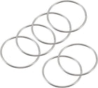 60mm(2.36") OD Metal O Ring Non-Welded Craft Hoops for DIY Silver Tone 12pcs