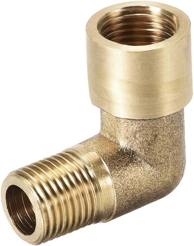 Brass Pipe Fitting 90 Degree Elbow 1/8 PT Male X 1/8 PT Female