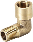 Brass Pipe Fitting 90 Degree Elbow 1/8 PT Male X 1/8 PT Female