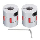 Aluminum Plum Shaft Coupling 10mm to 10mm Bore L30xD25 Flexible Coupler for 3D Printer CNC Machine and Servo Stepped Motor Pack of 2