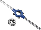Round Die Stock Handle Wrench Set, 5/16-18 UNC Threading Die and 25mm Die Holder (Fits: 16mm-25mm OD Die / M7-M8 Thread Die) Adjustable for Bolt Thread Repair