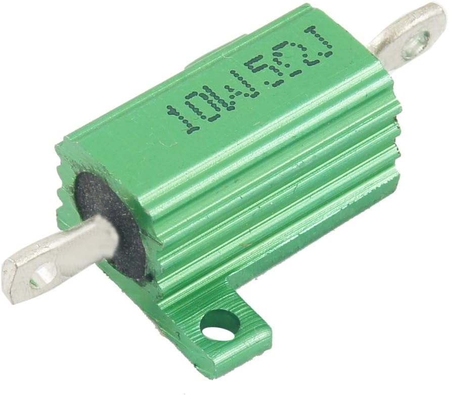 Green 10 Watt 5 Ohm 5% Aluminum Shell Wire Wound Resistor