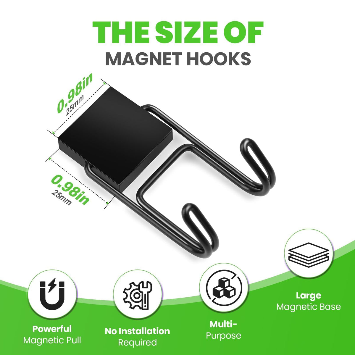 LinkMejor Magnetic Hooks 80lbs Magnet Hook Cruise Essentials 6 Pcs