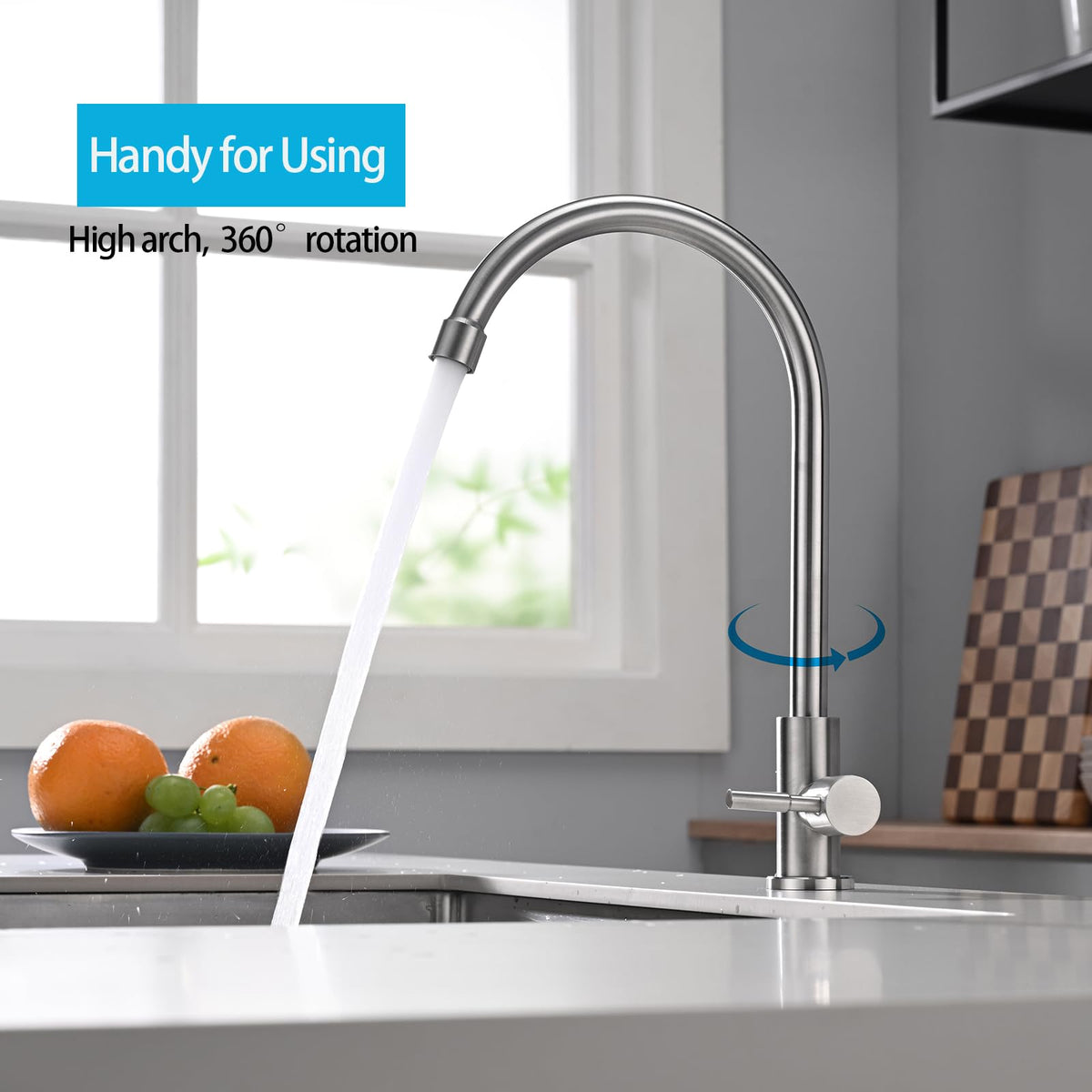 LinkMejor Soğuk Sade Bar Banyo Vanası, Paslanmaz Çelik