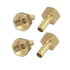 a15092200ux0147 3/8BSP Female Thread 8mm Dia Brass Hose Barb Coupler Connector 4Pcs, Sizenameinternal" ID, Metal